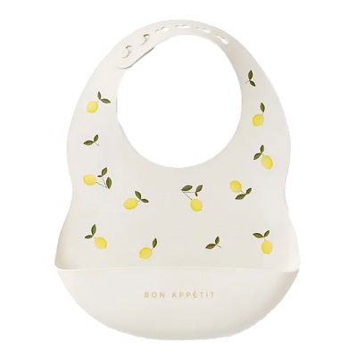 Нагрудный фартук силиконовый Happy Baby 16017 lemon 1